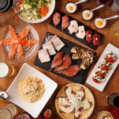 生ビール付き◎『プレミアムコース』肉寿司やシュラスコ食べ放題含9品 3時間飲み放題付5500円