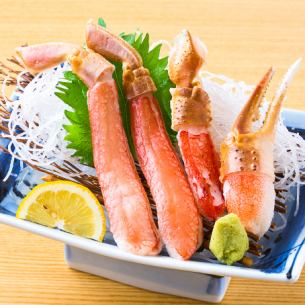 Snow crab sashimi/Snow crab tempura