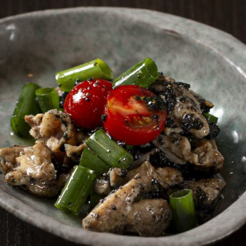 숯가리 닭고기 검은 유자 후춧가루