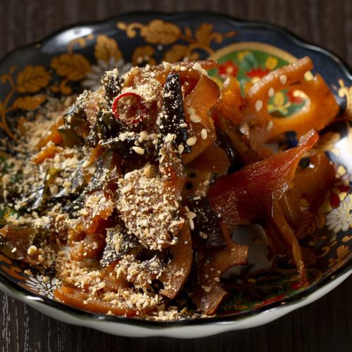 연근과 와사비 다시마 킨피라