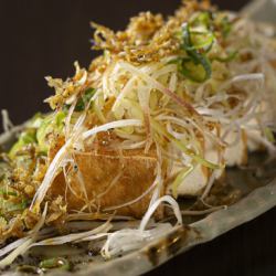 梅じゃこ揚げ豆腐