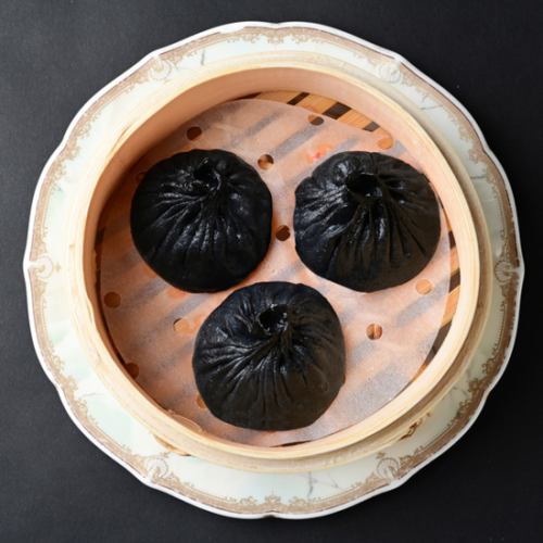Squid ink and cheese xiao long bao