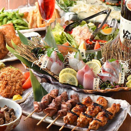 【有完全包房◎】以炭火烤鸡肉串、牛舌、海鲜等为特色的日式居酒屋。