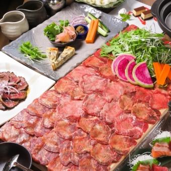 "Beef tongue shabu-shabu course" is a hot topic on SNS! Includes 3 hours of all-you-can-drink [10 dishes 6,000 yen → 5,000 yen]