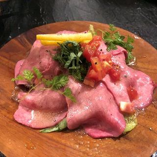 Beef tongue carpaccio