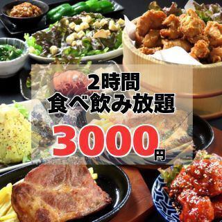 【ポーク、チキンステーキ含む全52種食べ放題】2時間飲み放題付3000円コース♪