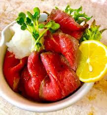 ●Grated beef with ponzu sauce