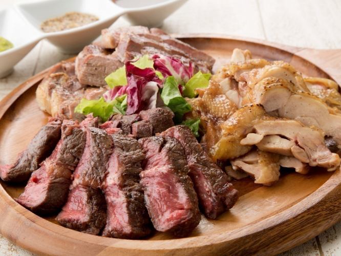 ★Ａ４・赤身肉祭り選べるメイン★3時間 ：ソシアル ９品＋飲放付：5300円 ⇒4400円