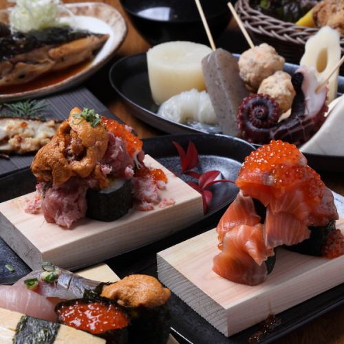 旬の海鮮を贅沢に盛り込んだこぼれ寿司各種