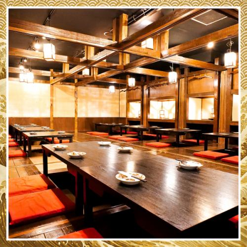 <p>店内3階は、ひろびろとした全席掘りごたつ席となっています。仕切りで区切られたプライベート感のある席から中宴会～大型宴会まで人数にあわせたテーブルをご用意。幹事さん楽々ワンフロア丸ごと貸切は最大48名様。なんでもお気軽にお問合せください。</p>