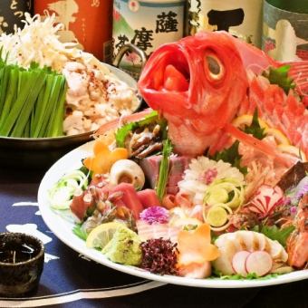 【精品套餐】扇贝黄油、猪角等10道菜品2小时无限畅饮4,500日元（含税）