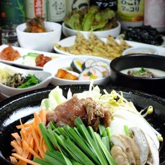 [9道菜的宴會套餐/烤肉鐵板]韓國經典的烤肉鐵板♪大量蔬菜的健康套餐