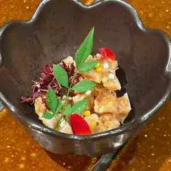 Chicken cartilage with pickled plum paste
