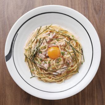 明太子カルボナーラ　デザート付きセット  