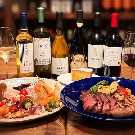 "Enjoy Wine More Course": 4 dishes + complimentary drink (one drink per person) 3 hours ¥5,000