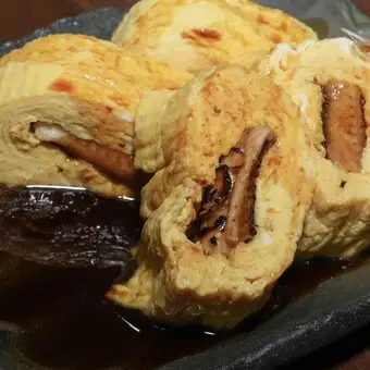 Fluffy and creamy dashi-rolled omelet with eel