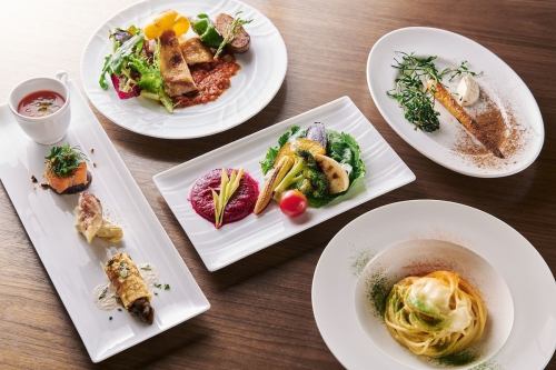 【彩鮮やかな野菜が主役】全6皿ランチコース