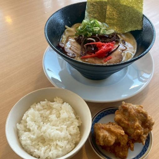 【唐揚げセット】お好きなラーメン＋唐揚げ2個＋白ごはん◆ラーメン料金＋350円