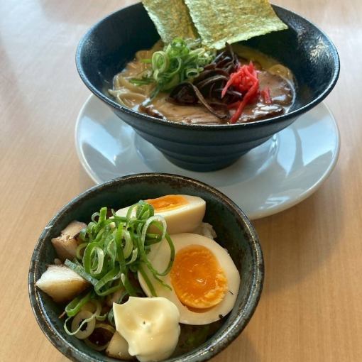 【正宗セット～戦～】お好きなラーメン＋チャーシュー丼　◆ラーメン料金＋450円
