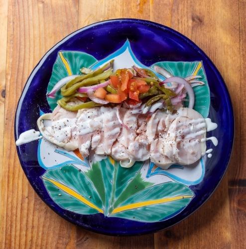 Jamon de pollo 鶏ハムとサボテンのマリネ