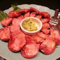 Salt-grilled tongue with Kei's special green onion salt