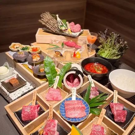 新月しんげつ【個室確約】★1時間30分、飲み放題付！和牛焼肉 慶 10000円（税込）個室専用コース