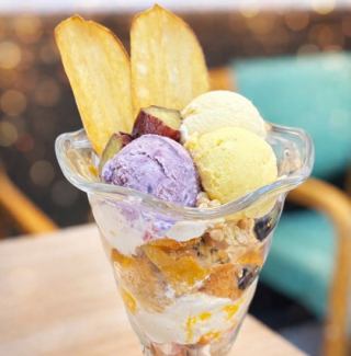 お芋ちりつもパフェ♪