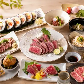 日～木限定生ビール込【豪華食材】鮮魚5種やラム肉に富良野和牛 8品 6,000円 2.5時間飲み放題