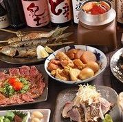 当日OK!!2時間飲み放題付き★鮮魚の藁焼きたたき盛り、大トロいわしなど料理9品7500円→6000円!