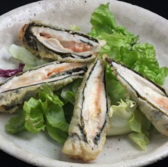 むね肉明太クリームチーズいそべ揚げ