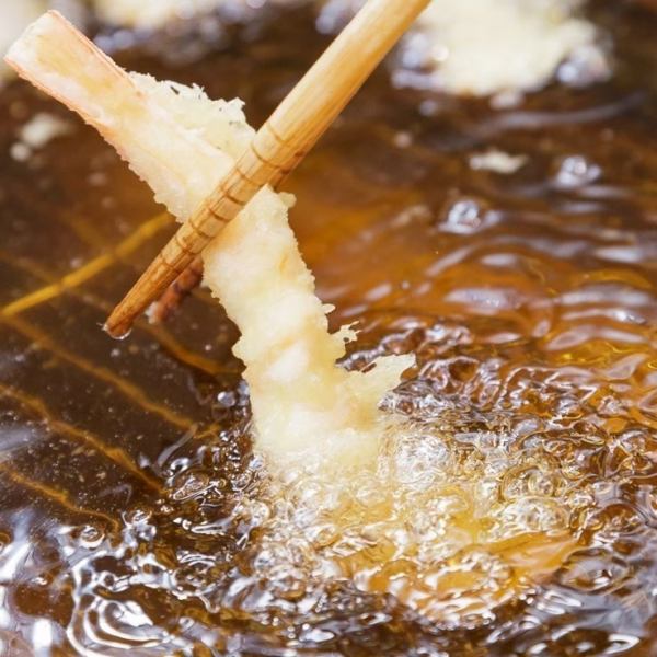 Carefully selected! Our tempura is authentic, made with carefully selected ingredients - you can enjoy its crispy, juicy taste.