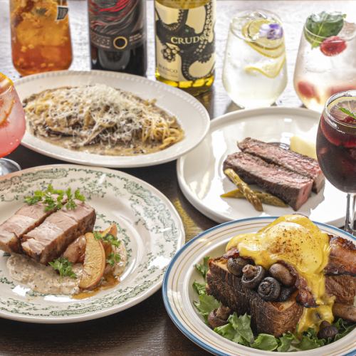 A sophisticated brunch crafted with carefully selected ingredients and beautiful presentation.