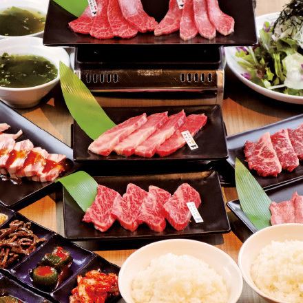 【简易套餐】11道菜品3,700日元～包含2种“推荐瘦肉和雪花肉”～