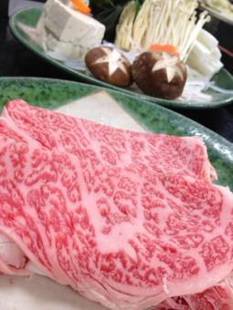米沢牛極厚ロースのしゃぶしゃぶの基本コース