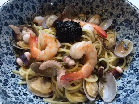 夏限定!魚介の和風パスタ 磯の香りで
