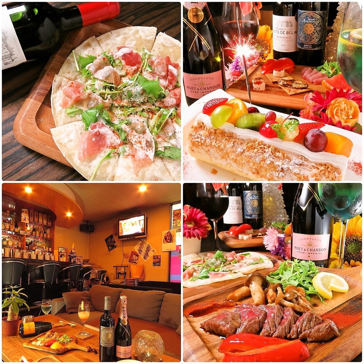 Taniyama's stylish bar [Knight's Bar] offers a full wedding reception course with an all-you-can-drink menu from 2500 yen