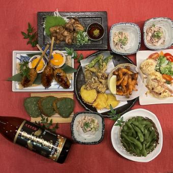 10月から【個室宴会/平日限定4,500円コース】豊富なドリンク90分飲み放題付（生2杯まで/席120分)