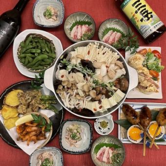 10月から【個室で宴会!薬膳風鍋5,500円コース】☆100種類プレミアム飲み放題90分☆（席120分)