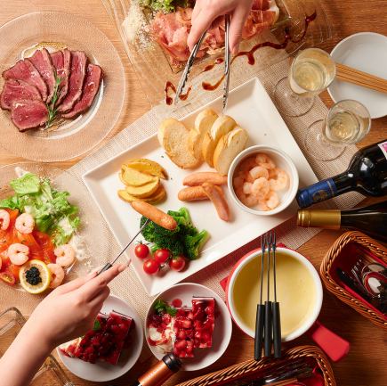 [동계 한정 당점 추천] ★ 치즈 퐁듀 코스 2 시간 음료 무제한 포함 \ 4000