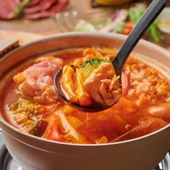 Recommended for year-end and New Year's parties. 2 hours of all-you-can-drink and 7 dishes. Choose from 845 Italian hot pot courses. 4,480 yen (tax included)
