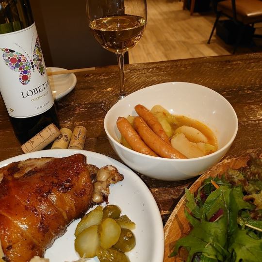 【120分飲み放題ワインビュッフェ付】インパクト大！ドイツ風マンガ肉コース