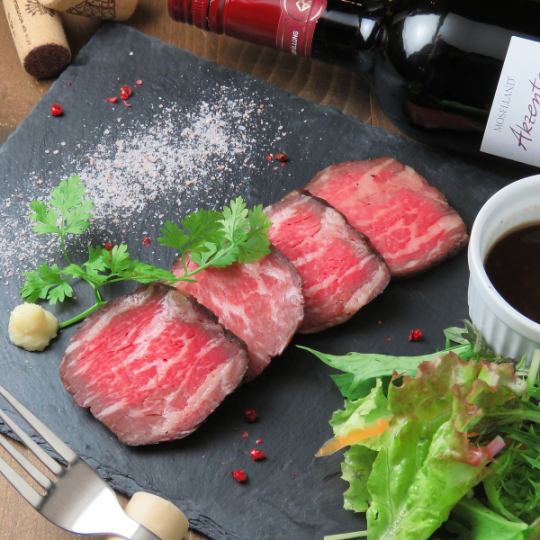 【120分飲み放題ワインビュッフェ付】名物ローストビーフを味わう オススメ 4500円コース