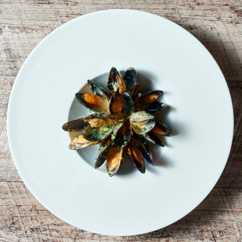 Mussels white wine steamed