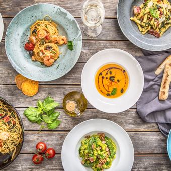 【ランチ限定♪１ドリンク付】前菜・スープ&選べるメインコース【1980円】