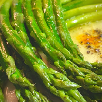 Sauteed asparagus with butter