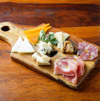 Assorted raw ham and cheese