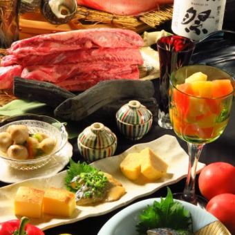 極上！国産和牛のステーキ＆豪華お刺身盛合わせ含む極上コース10000円（税込）※120分飲み放題付