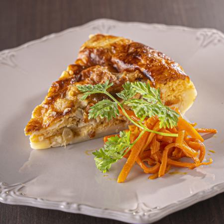 鶏とネギのキッシュ柚子胡椒