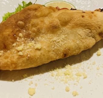 Melty three-cheese calzone with honey