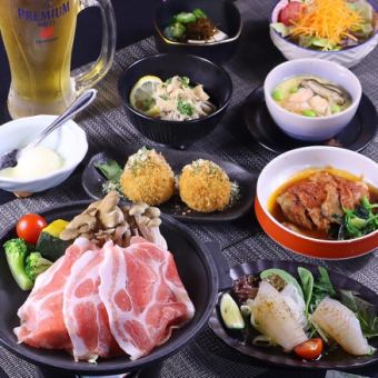 7/22～【大丰后猪肉陶炉套餐】新鲜的鱼肉、色彩缤纷的小菜、煎炖菜、2小时无限畅饮5000日元（含税）